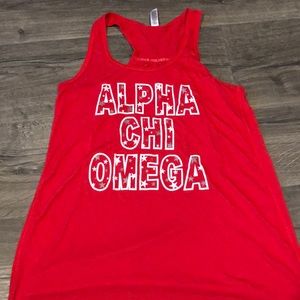 Red AXO tank top